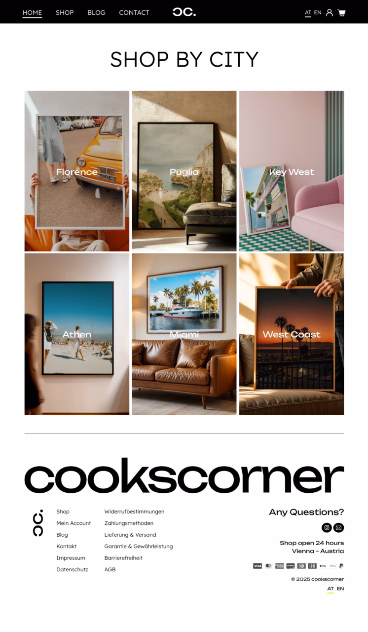 cookscorner Homepage Layout - Design