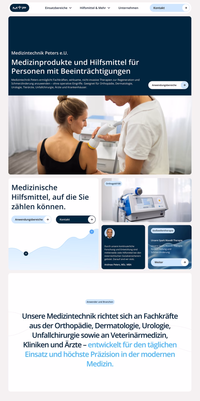 Homepage Medizintechnik Peters