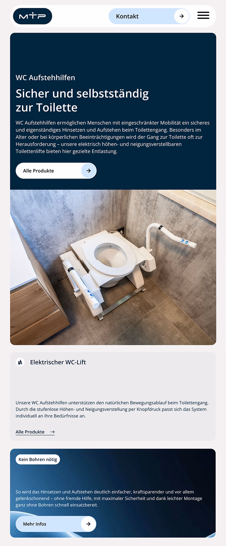 Medizintechnik Peters Lifttoilette - Webdesign